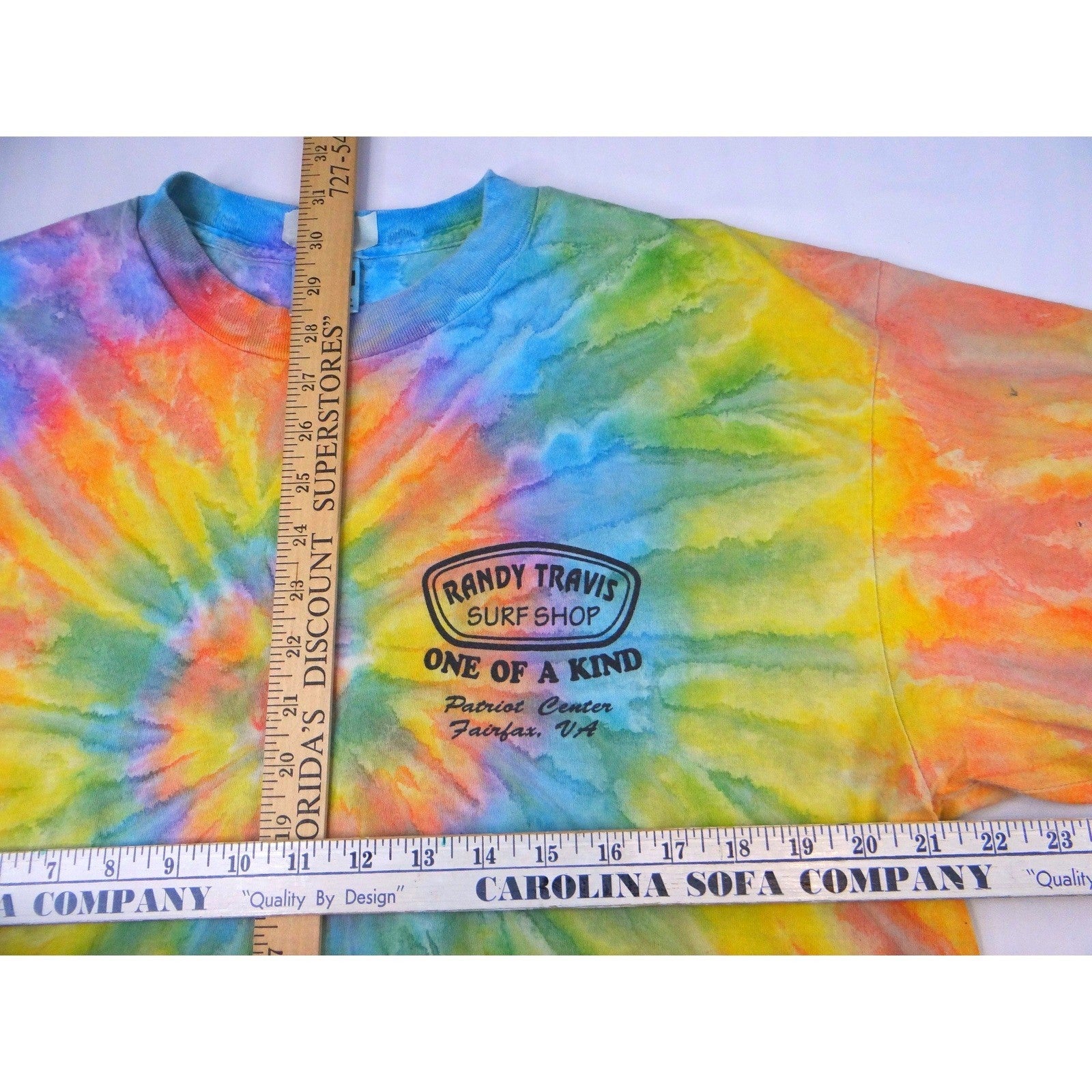 Randy Travis Surf Shop Tie Dye T Shirt One of a Kind Patriot Center Fairfax VA
