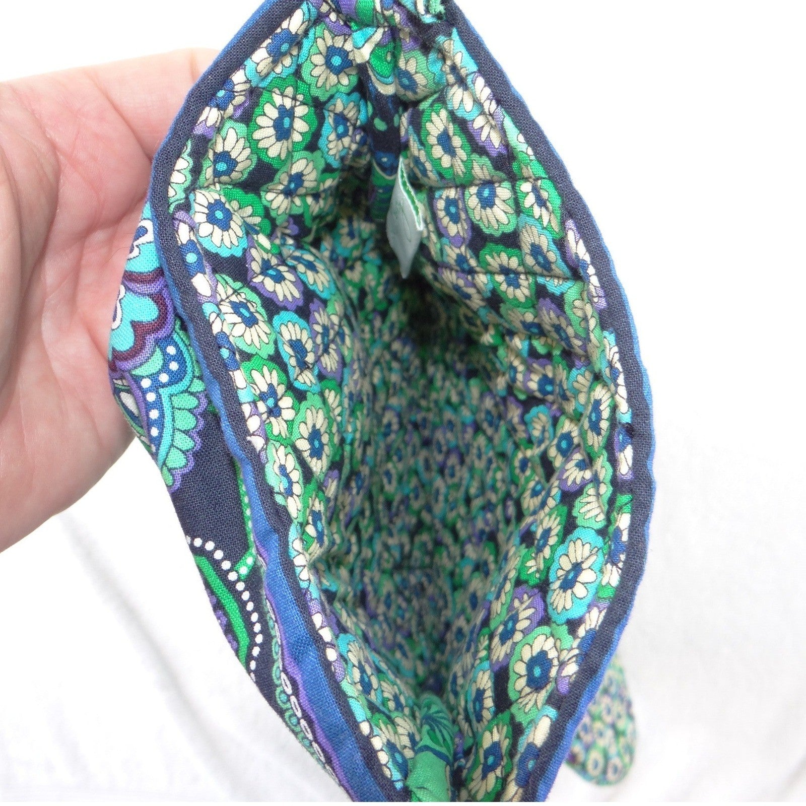 Vera Bradley Quilted Christmas Stocking Provencal Blue Green Purple Paisley