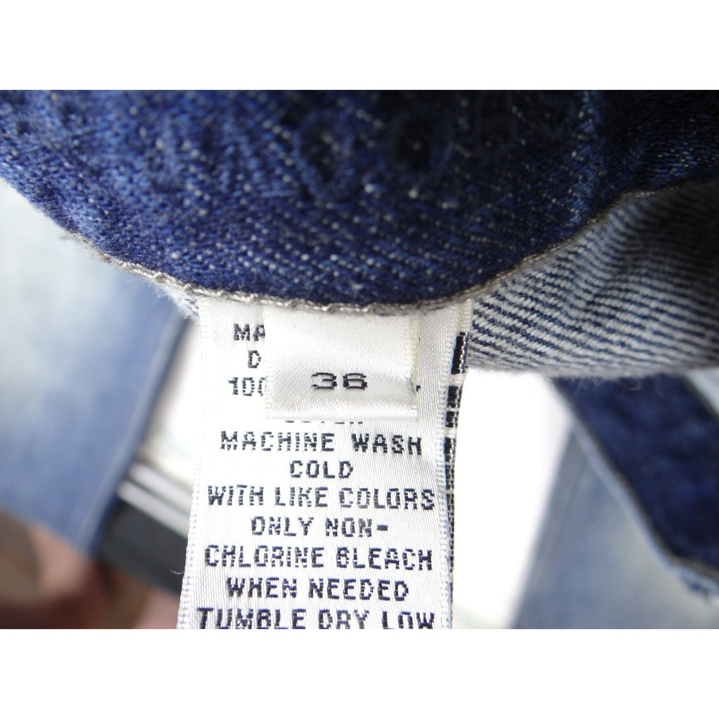 Marc Jacobs Men's Distressed Blue Denim Jeans Button Fly Straight Leg Size 36