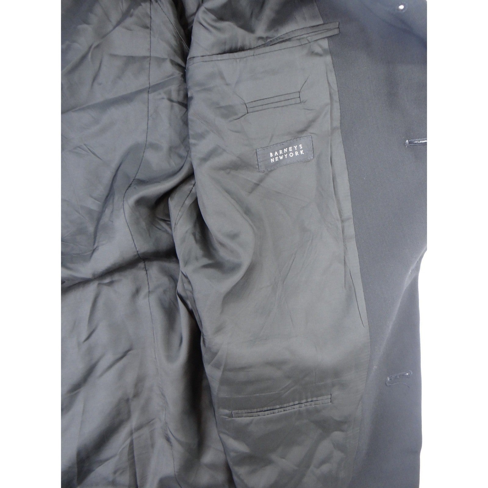 Hugo Boss Barneys New York Mens Charcoal Gray Wool Blend Blazer Jacket