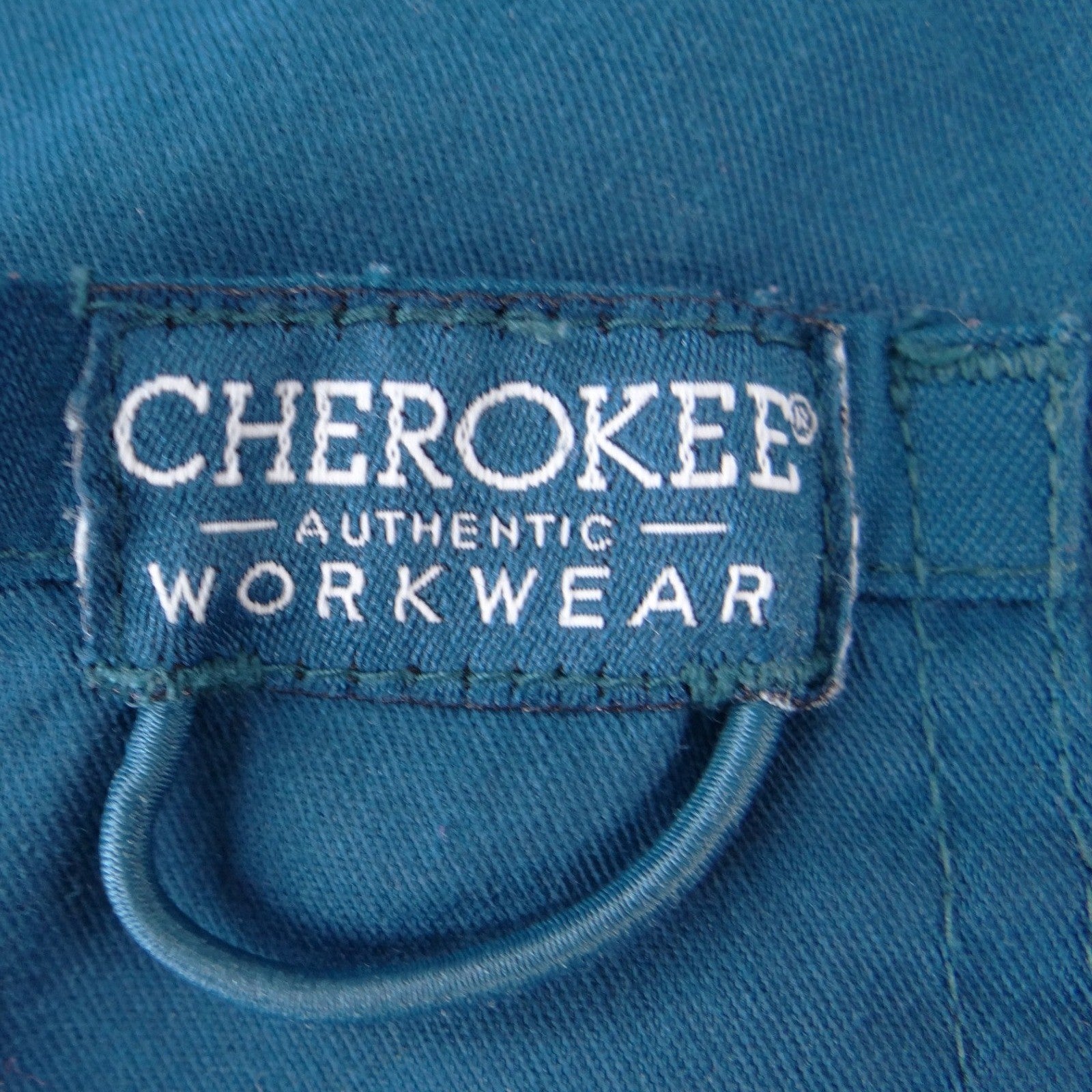 Cherokee Authentic Workwear Women Teal Blue Cargo Scrub Pants Large