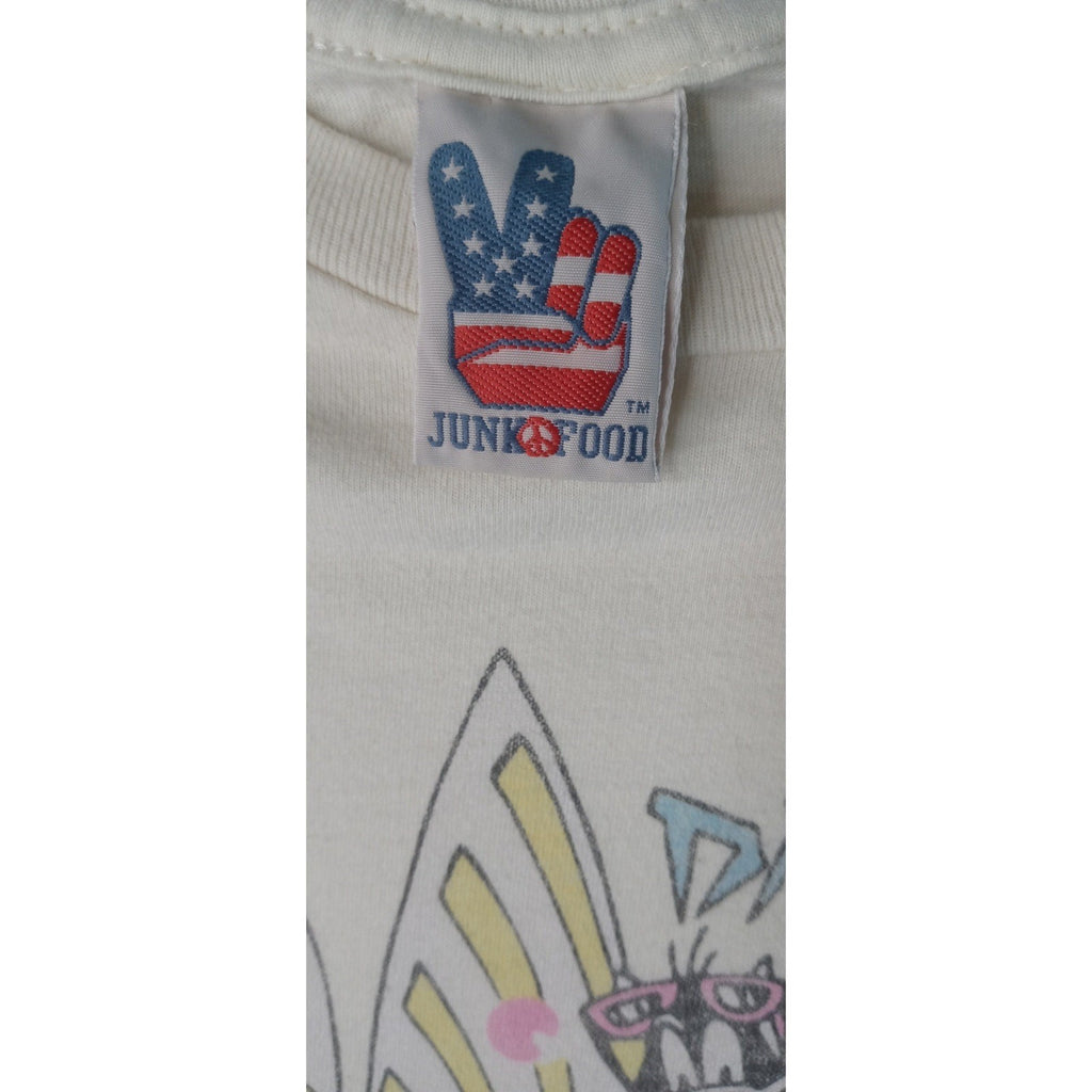 Vintage Looney Tunes Crew Graphic T Shirt Women's Cream Bugs Bunny Daffy Duck