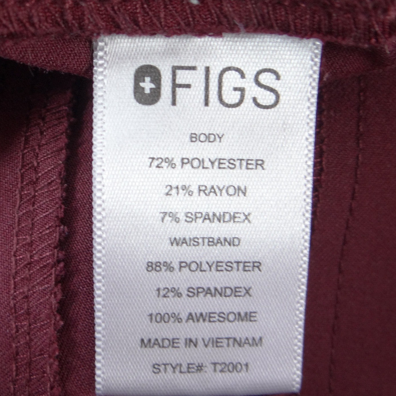 FIGS Technical Collection  Burgundy Cargo Scrub Pants Women XS Straight Leg