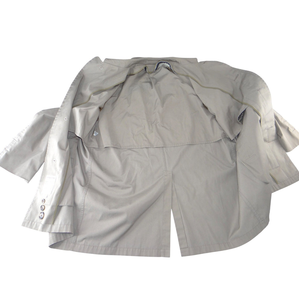 London Fog Mens Vintage Trench Coat Tan Khaki Mac Jacket 42 Short