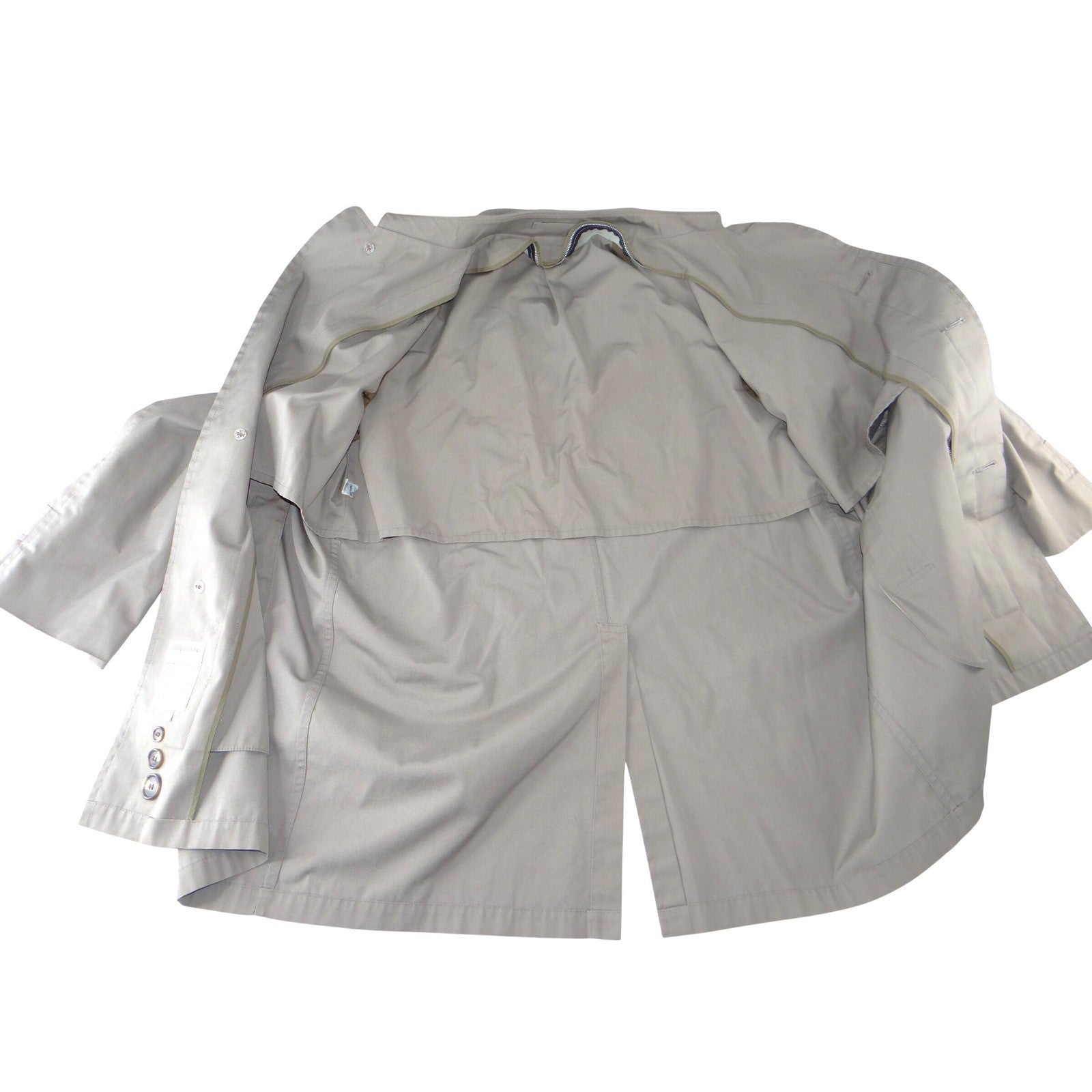 London Fog Mens Vintage Trench Coat Tan Khaki Mac Jacket 42 Short