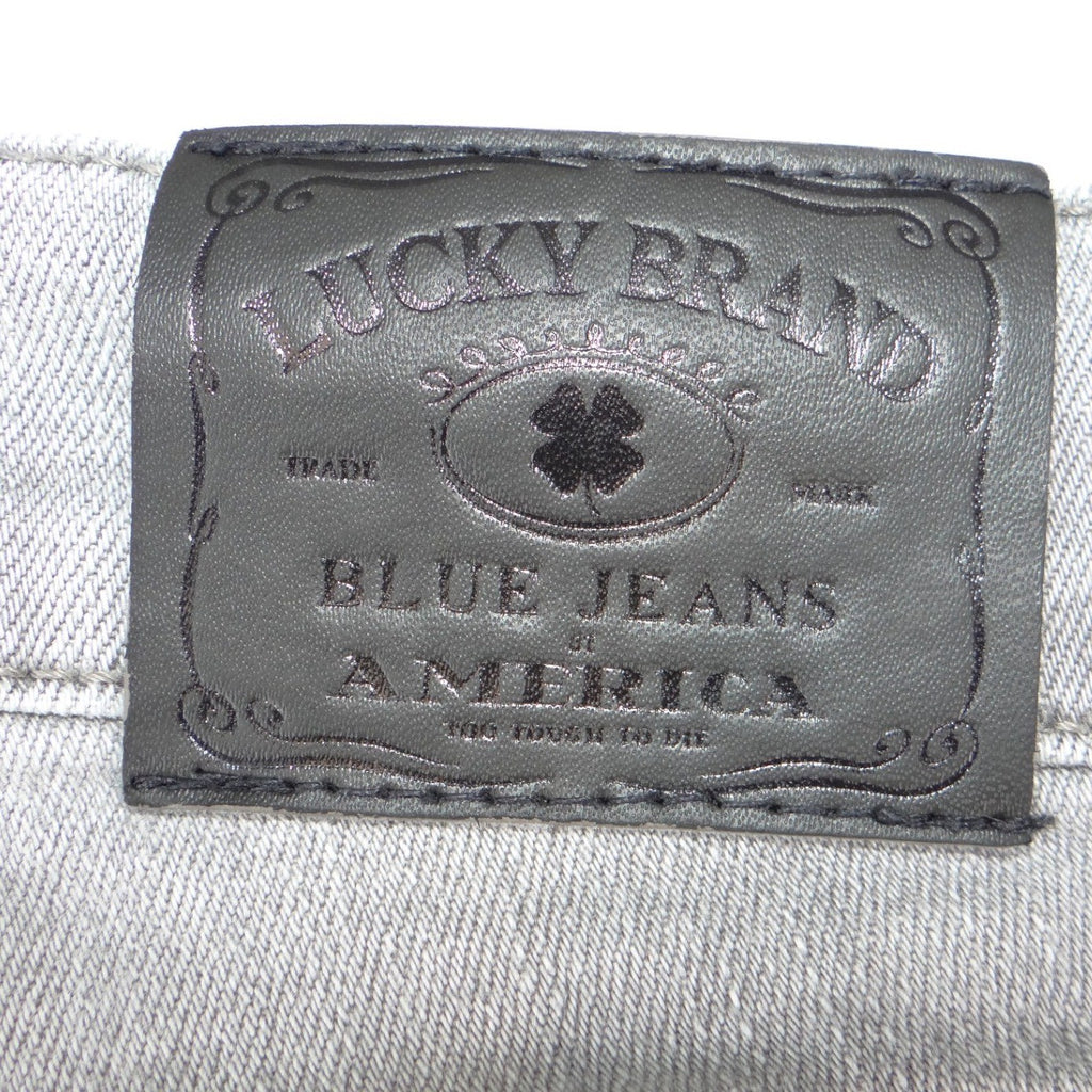Lucky Brand Brooke Capri Grey Distressed Skinny Jeans Size 6 28 Light Wash