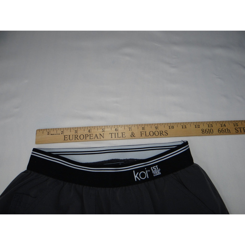 Koi Next Gen Womens XXS Regular Grey Scrub Pants Elastic Waist Cargo Pockets