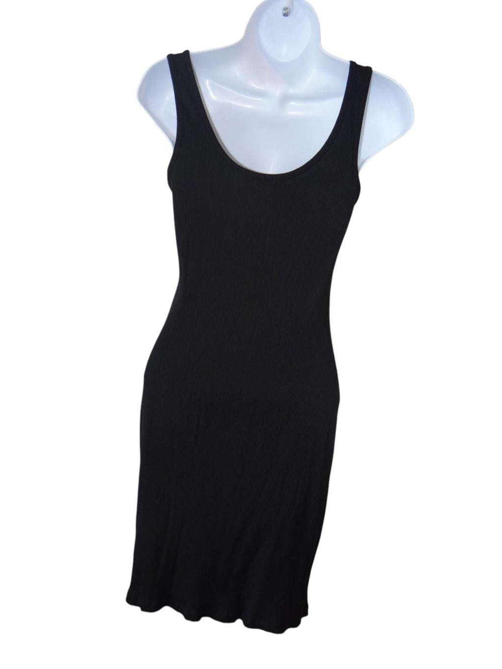 Ambiance Black Sleeveless Mini Dress with Button Detail