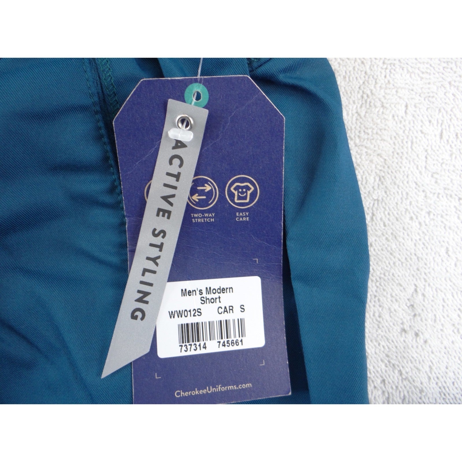 Cherokee Workwear Revolution Mens Scrub Pants Caribbean Blue Small Short