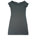 ANTISTAR Women's Charcoal Gray Ribbed Boat Neck Short Sleeve Dress Size L