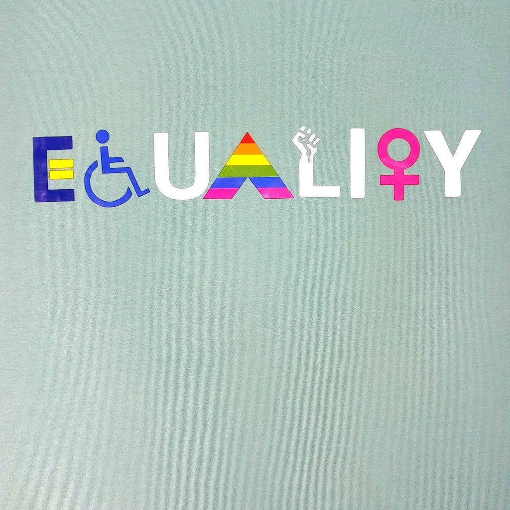 Equality Rainbow Fist Symbol Pride Graphic Tee Shirt Women's Size Small