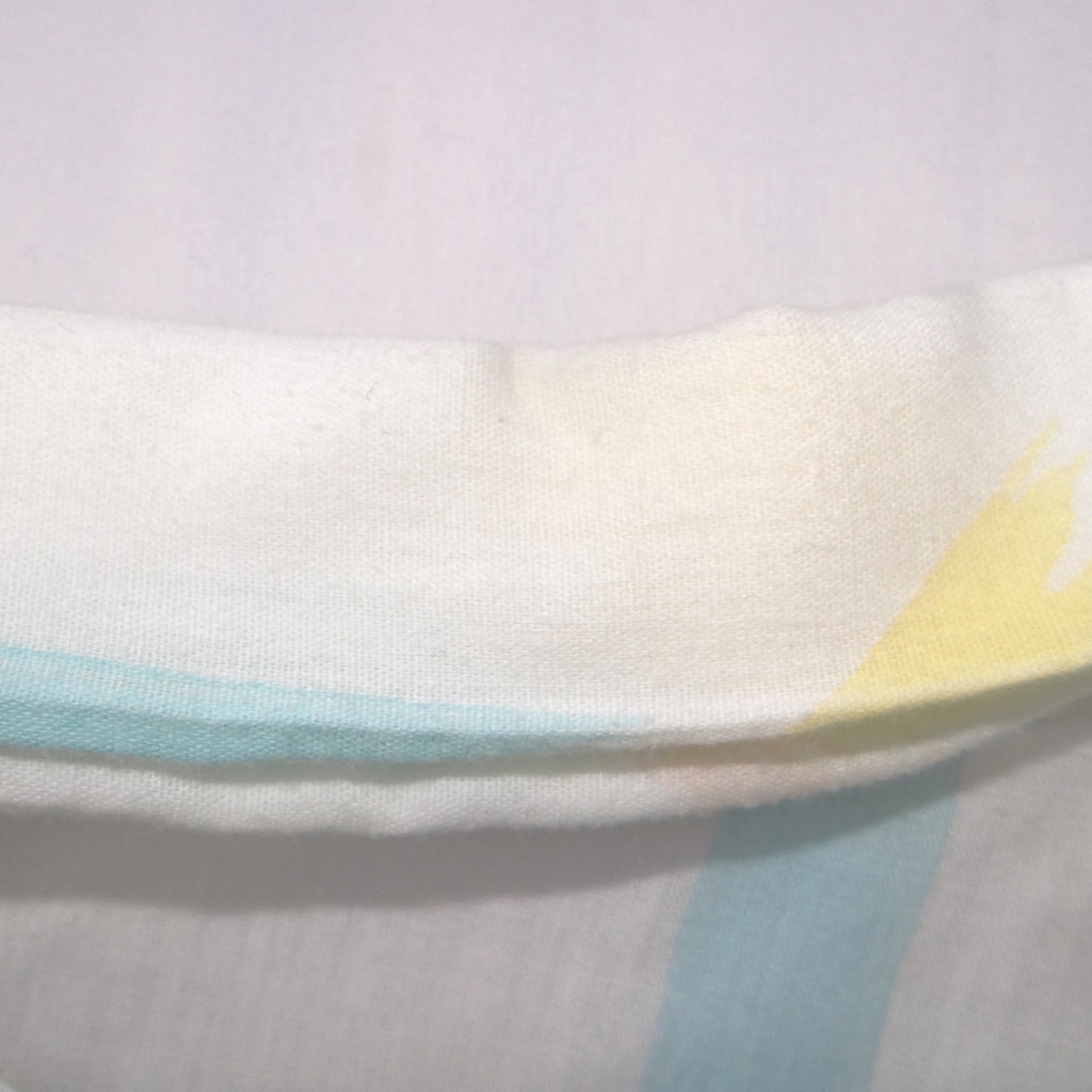 Leslie Ann Fashions Vintage Pastel Abstract Stripe Button Up Shirt Medium USA