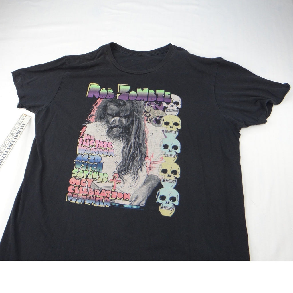 Rob Zombie Graphic T Shirt Black Short Sleeve Mens Size XL