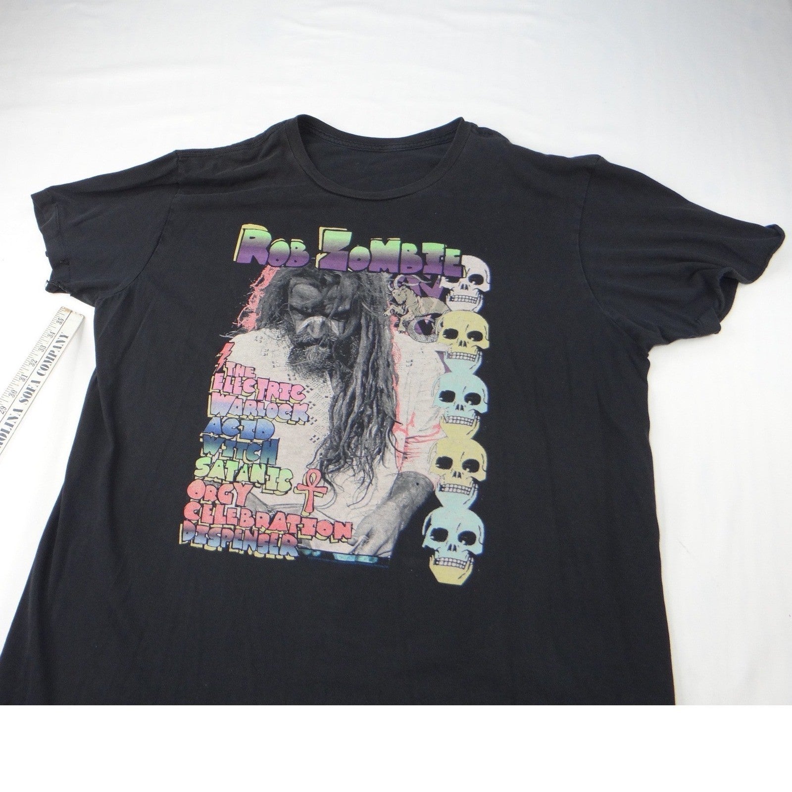 Rob Zombie Graphic T Shirt Black Short Sleeve Mens Size XL