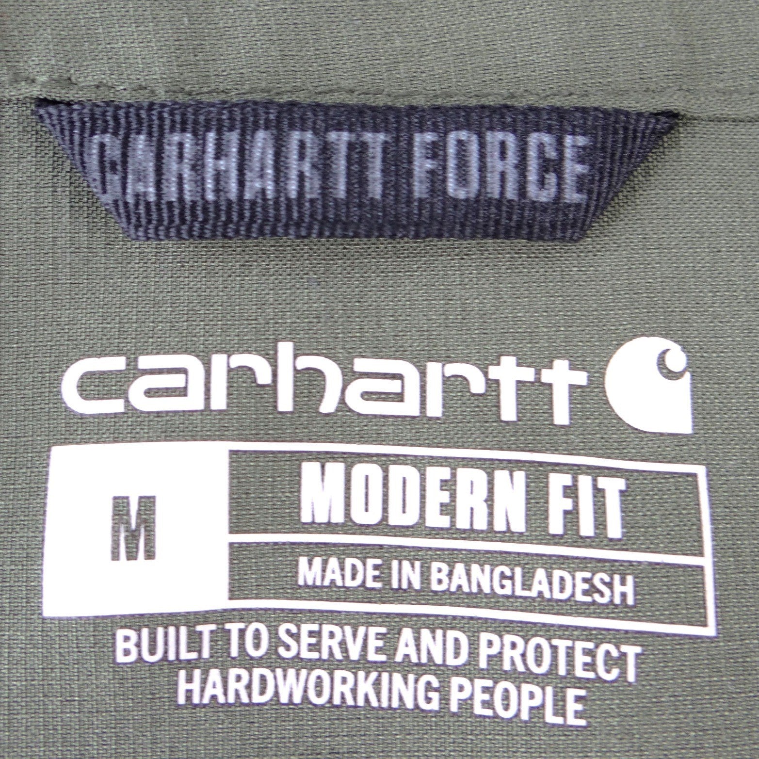 Carhartt Force Modern Fit Women Scrub Top Olive Green V-Neck Pocket Medium