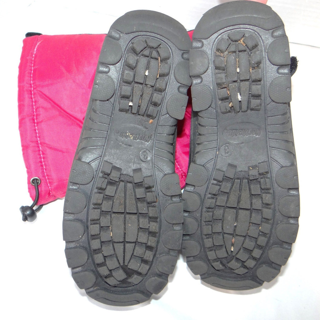 Northside Kids Pink Black Thinsulate Insulated Winter Snow Boots Size 3
