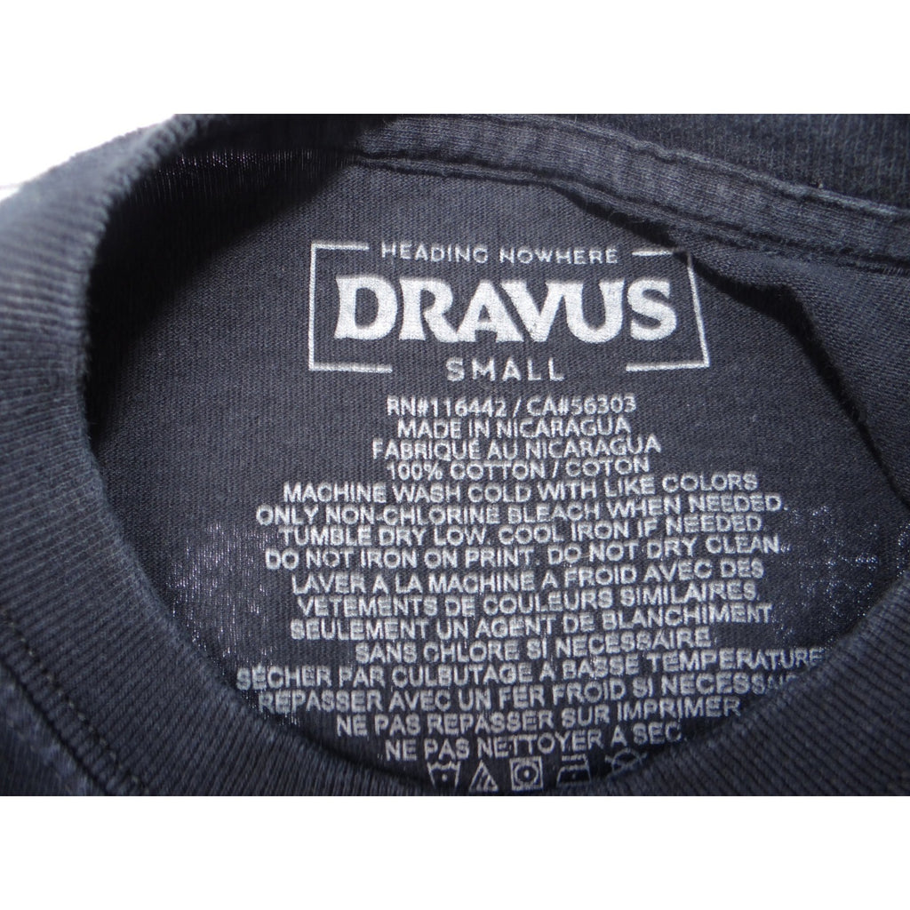 Dravus Heading Nowhere State of Being Graphic Long Sleeve T Shirt Black Small
