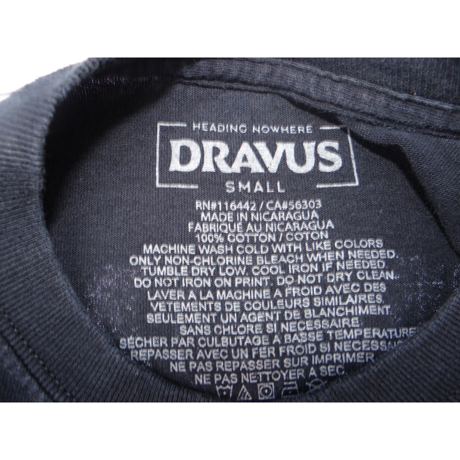 Dravus Heading Nowhere State of Being Graphic Long Sleeve T Shirt Black Small
