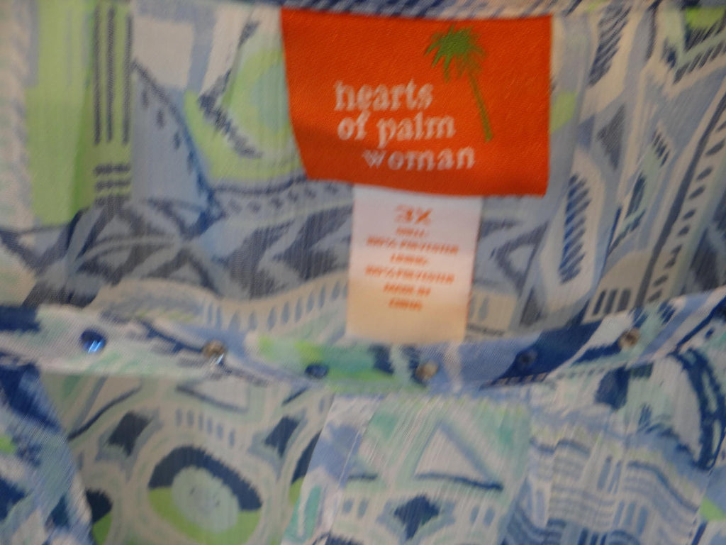 Hearts of Palm Woman Women's Patterned Blouse NWT