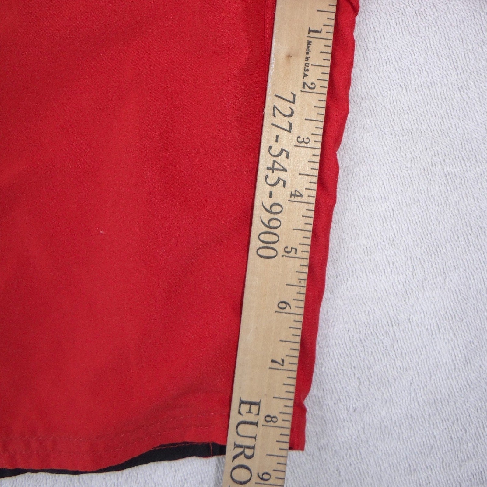 Nike Mens Red Colorblock Swim Trunks Board Shorts Mesh Lined Large