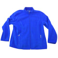 Karen Scott Sport Royal Blue Fleece Full Zip Mock Neck Jacket Womens Large