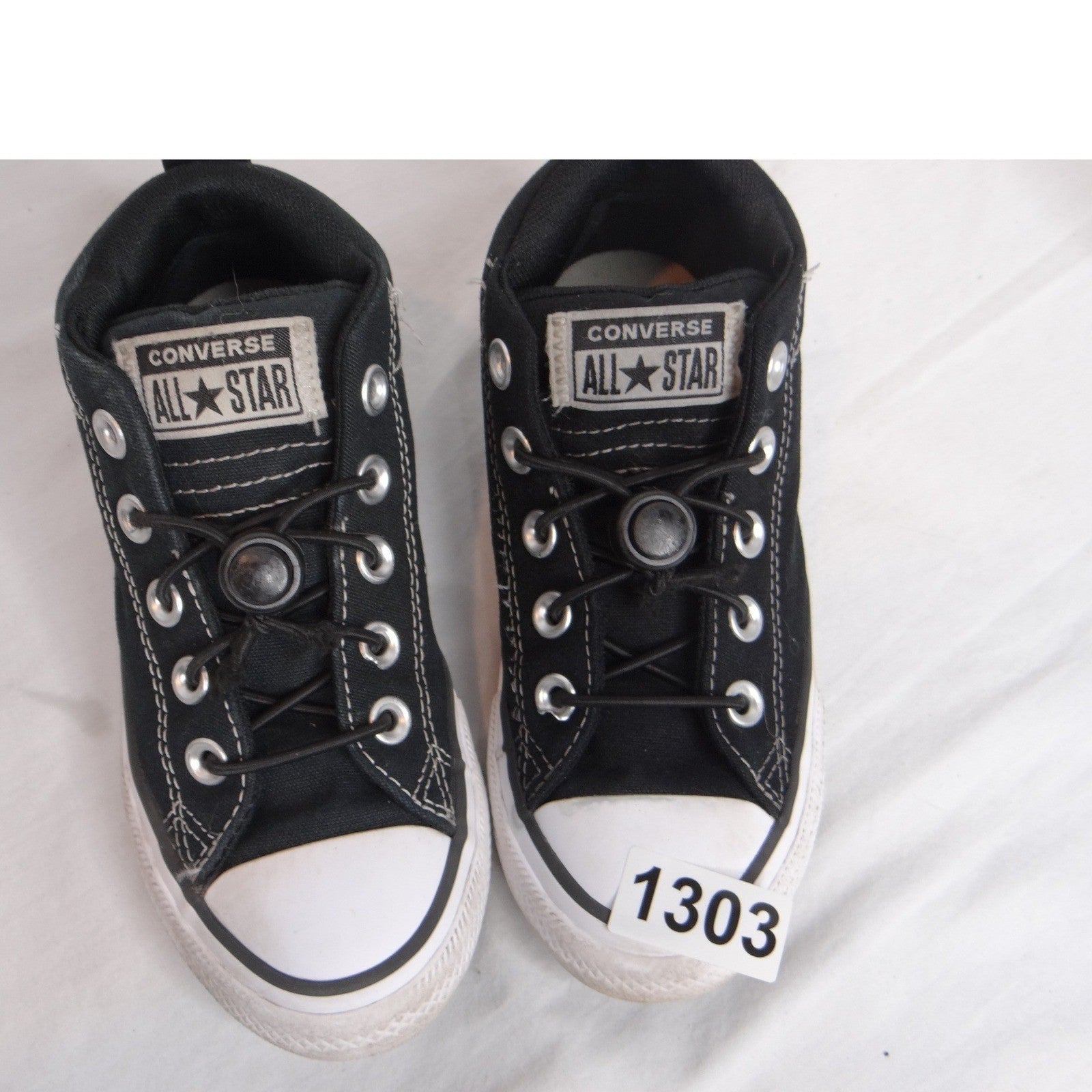 Converse Chuck Taylor All Star Mid Top Black Canvas Youth Shoes Size 13