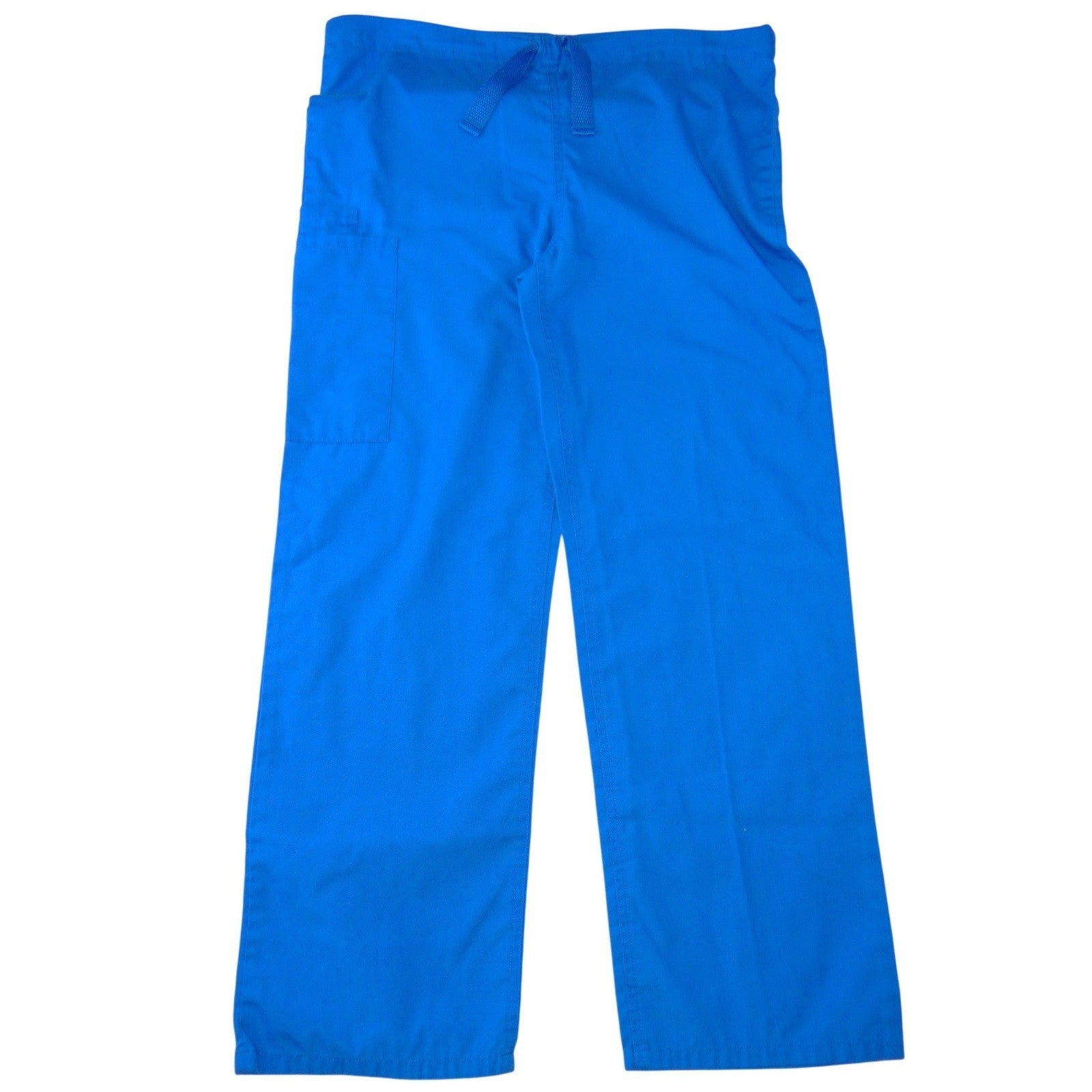 Cherokee Workwear Scrub Pants Royal Blue Unisex XS Drawstring Cargo Pockets