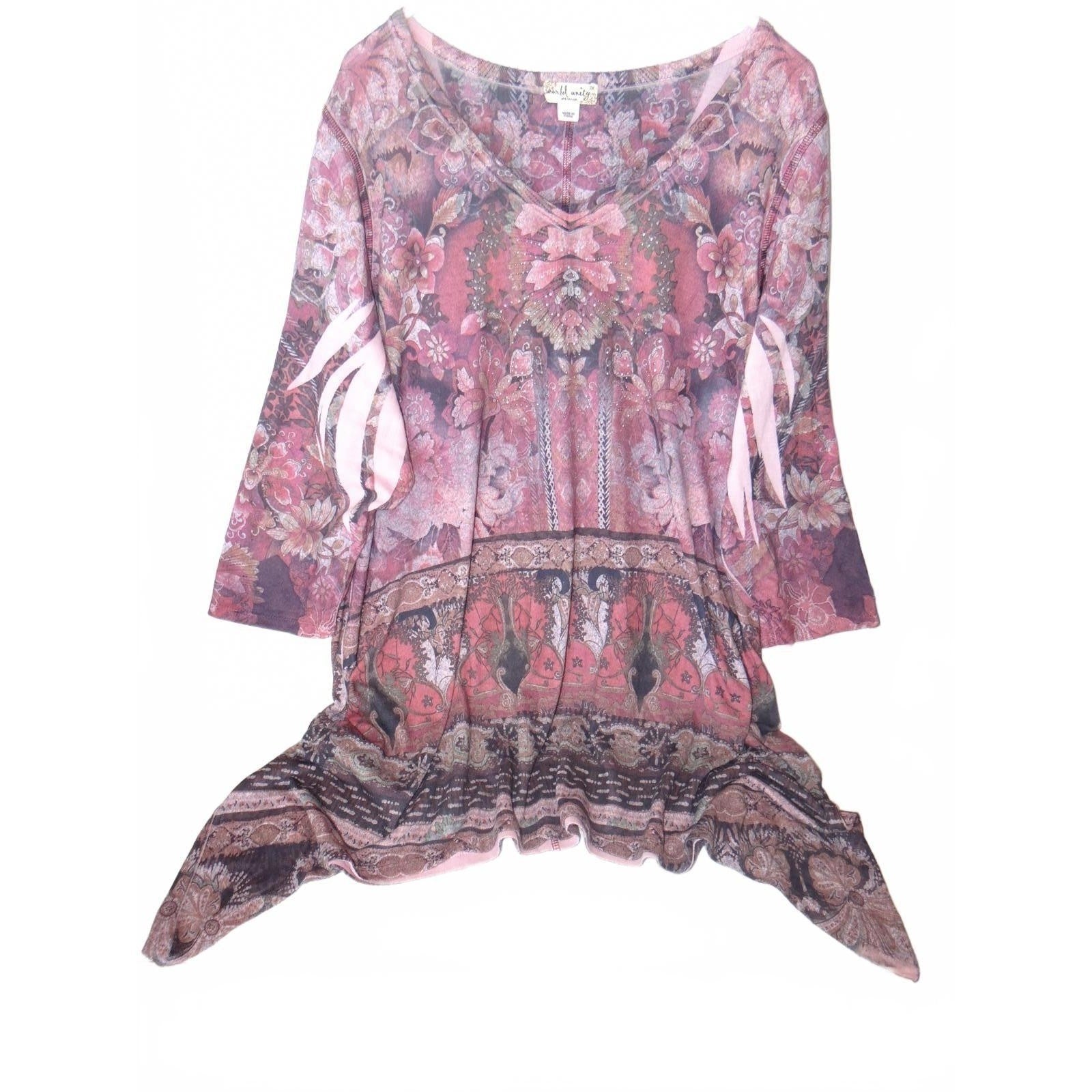 World Unity Woman 3X Floral Patterned Blouse