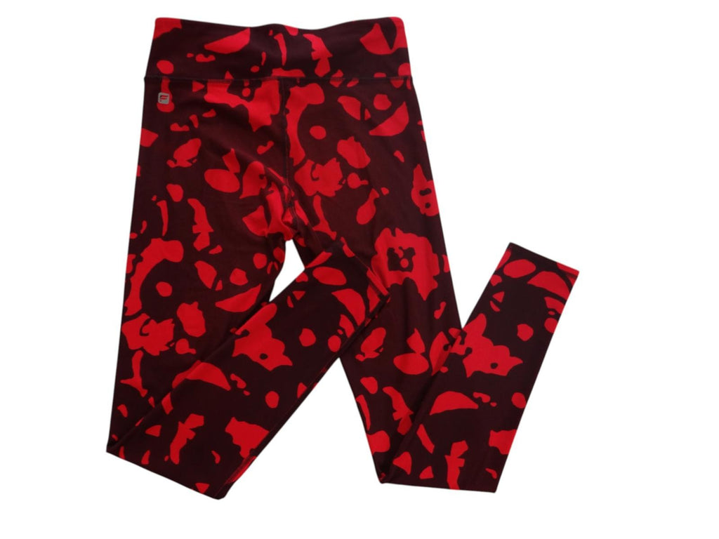 Fabletics Red Patterned Leggings - Stylish & Comfortable