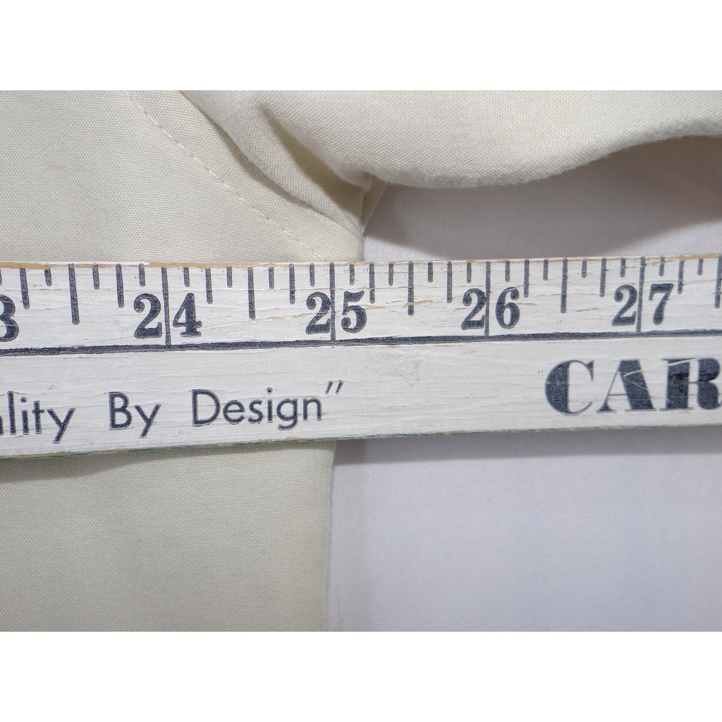 Centro Mens XL Short Sleeve Button Up Shirt Cream Midnight Diner Car Embroidered