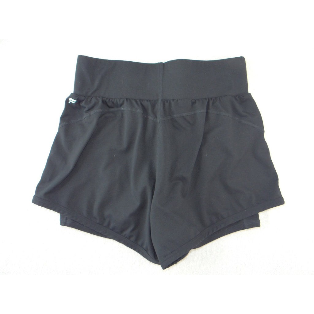 Fabletics Womens Black 2-in-1 Athletic Running Shorts High Rise Size Small