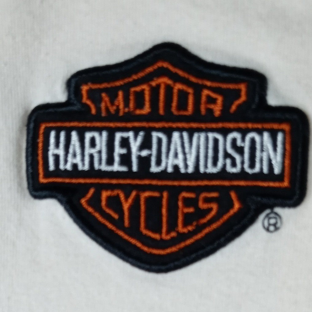 Harley Davidson Motorcycles Women's Orange White Quarter Zip Shirt