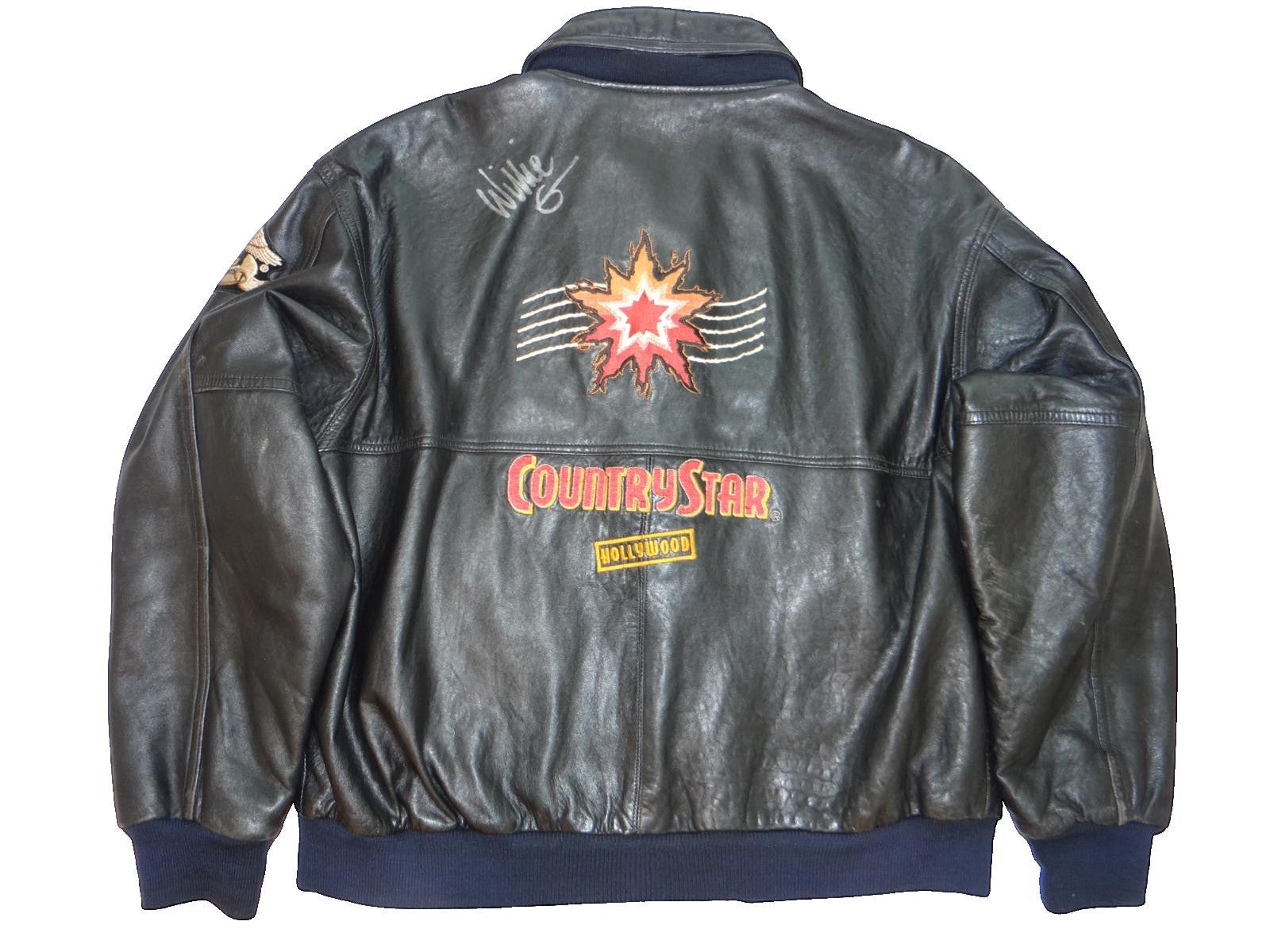 Country Star Hollywood Women's Leather Jacket with Embroidered Patches
