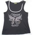 Biker Clothing Sturgis 76th Rally 2016 Rhinestone Tank Top Black XL Womens