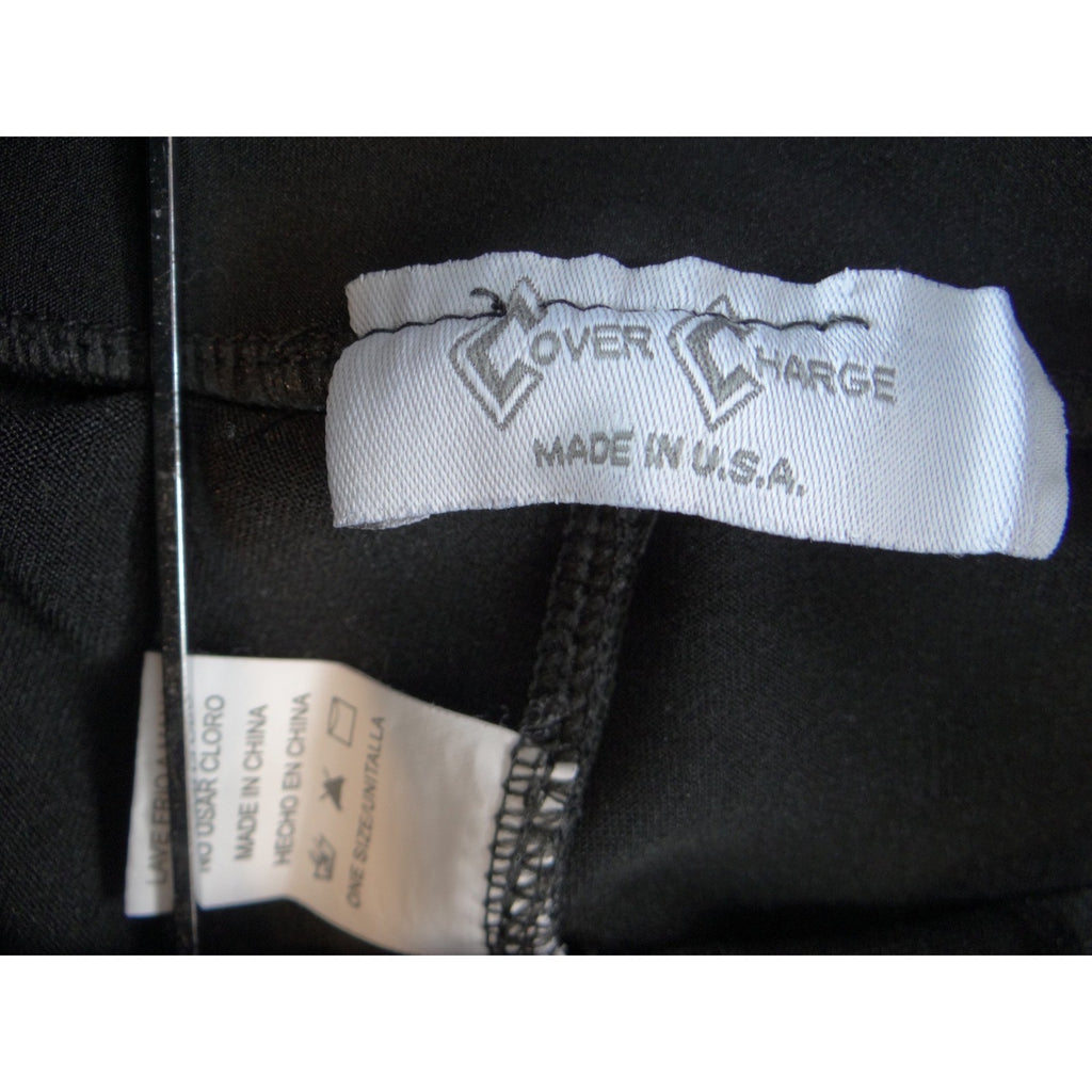 Cover Charge Black Floral Lace Overlay Leggings High Waisted Button Detail