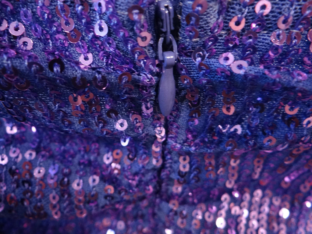 Stunning Purple Sequin Strapless Dress