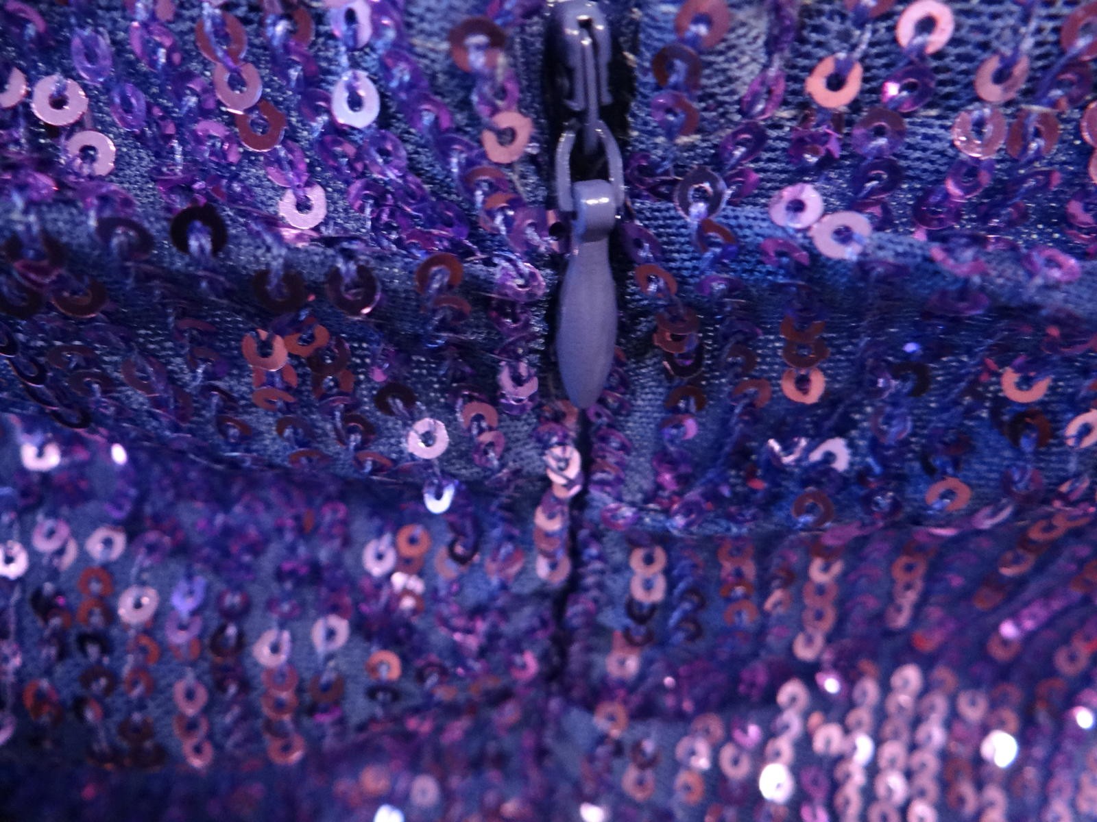 Stunning Purple Sequin Strapless Dress