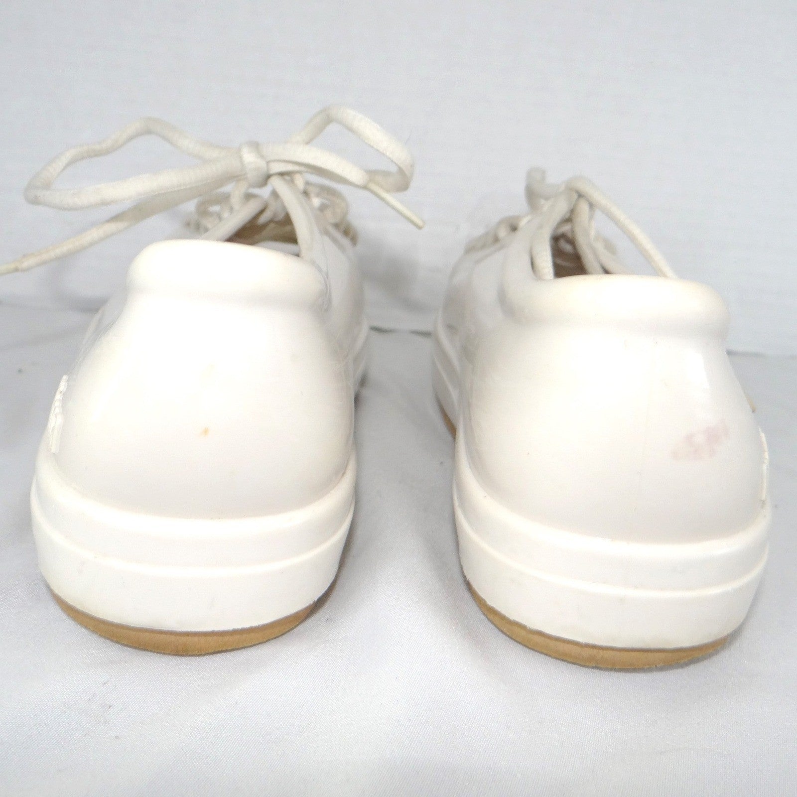 Melissa Be Women White Melflex PVC Platform Jelly Sneakers Lace Up Shoes
