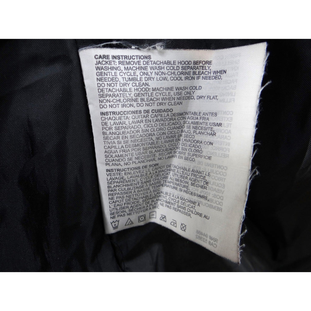 Esprit Black Faux Fur Trim Hooded Belted Winter Jacket Coat Women Size L