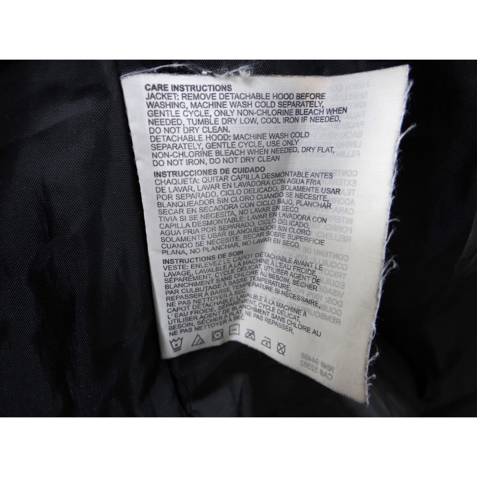 Esprit Black Faux Fur Trim Hooded Belted Winter Jacket Coat Women Size L