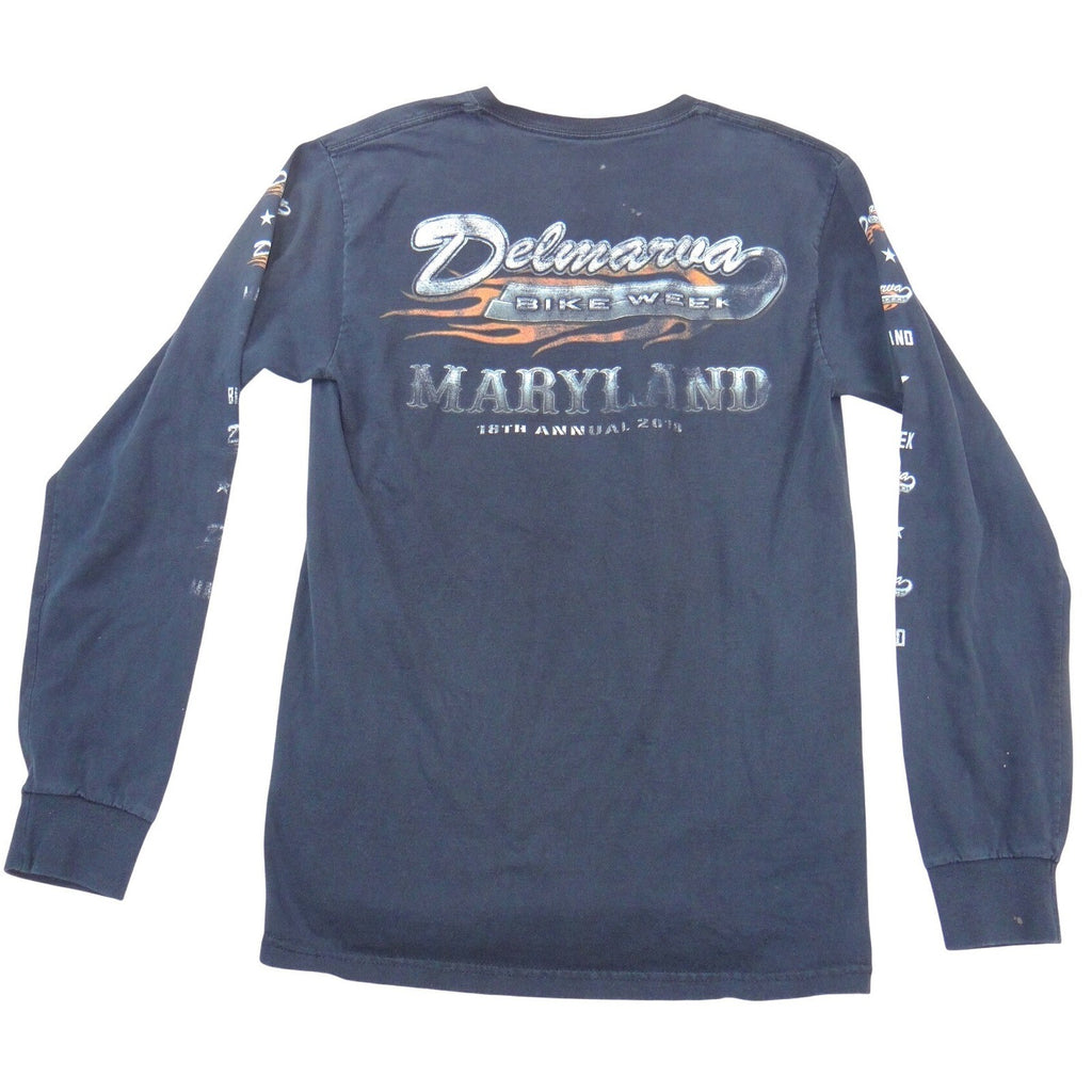 Fruit of the Loom Delmarva Bike Week 2018 Long Sleeve Shirt Mens Medium
