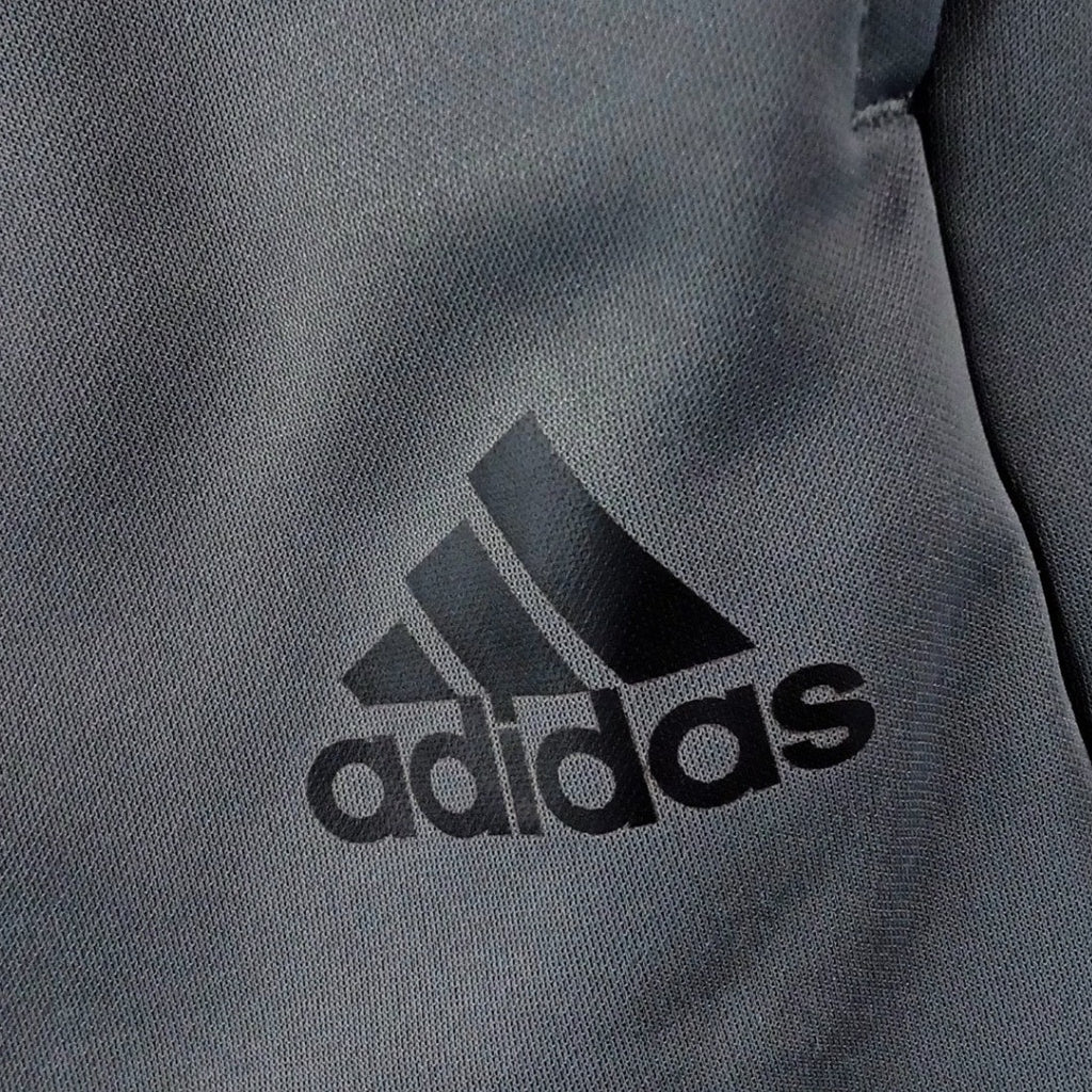 Adidas Mens Athletic Jogger Pants Gray Elastic Waist 3 Stripe Logo