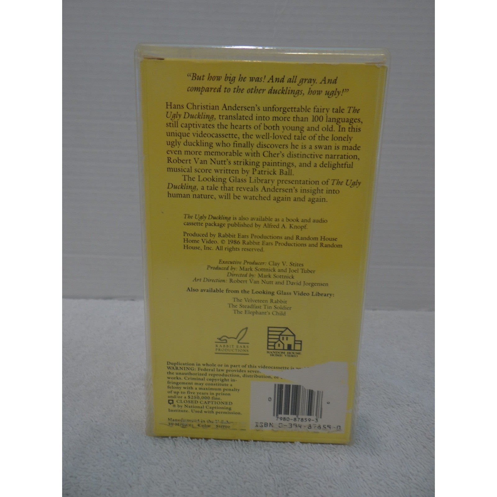 The Ugly Duckling VHS 1986 Cher Narrated Rabbit Ears Productions Looking Glass