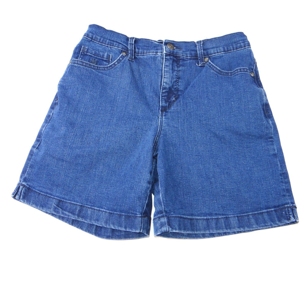 Gloria Vanderbilt Denim Shorts Women Size 4 Blue All Around Slimming Effect