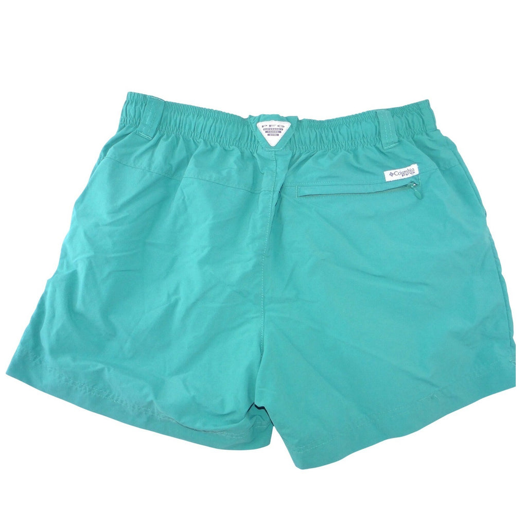 Columbia PFG Women Teal Green Fishing Shorts Size M 5 Inch Inseam 2414