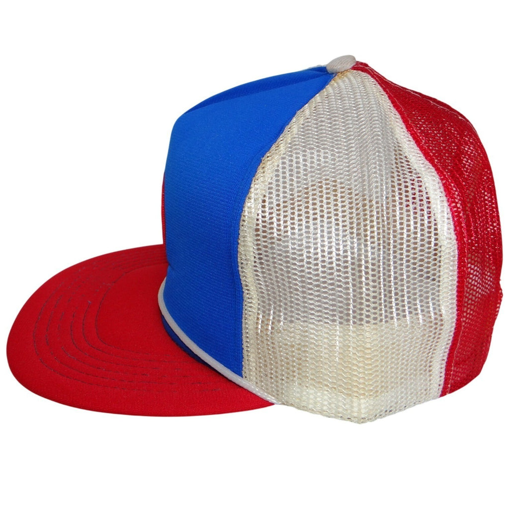Vintage Mickey Mouse Trucker Hat Blue Red Mesh Disney Snapback Cap