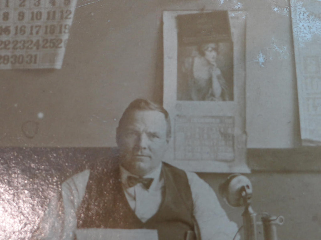 Vintage Antique Telegraph Office Photograph advertisement