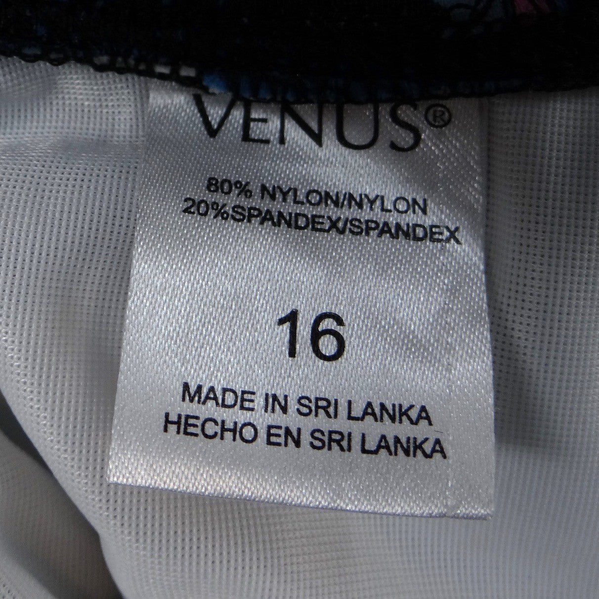 Venus Womens Floral V-Neck One Piece Swimsuit Multicolor Ruched Size 16