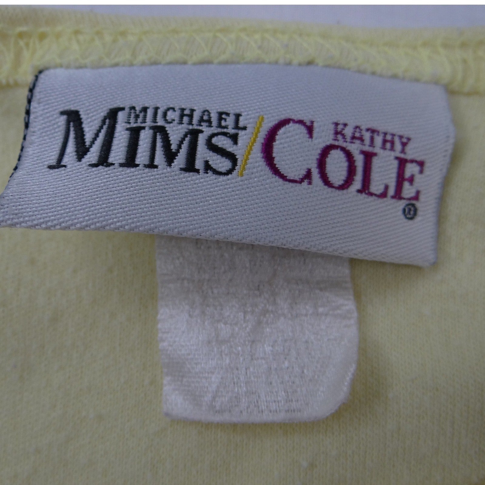 Michael Kathy Mims Cole Womens Sleeveless Knit Tank Top Pale Yellow Scoop Neck