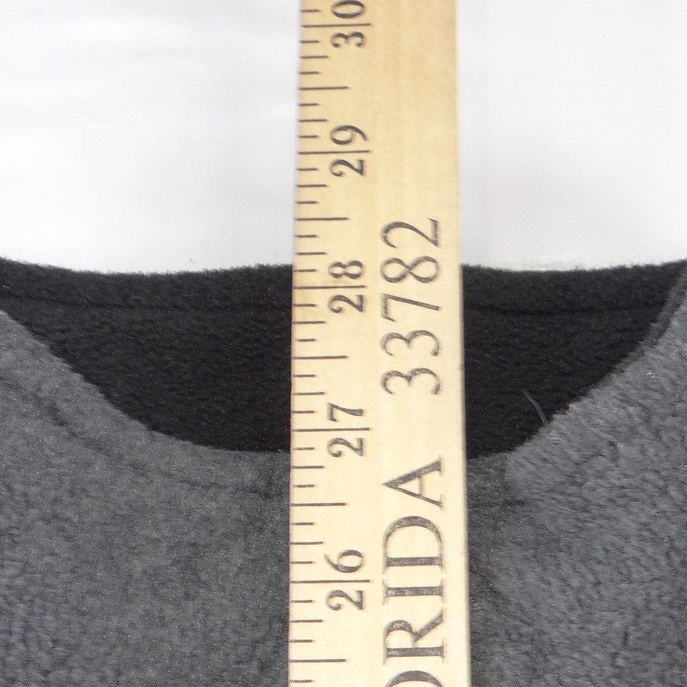 Nautica Mens Quarter Zip Fleece Pullover Charcoal Gray Logo Mock Neck Size M